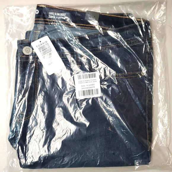 ❤️NWT VINTAGE TORRID JEANS LUXE SLIM BOOT CUT STRETCH MID RISE DENIM - PLUS SIZE - Picture 12 of 16